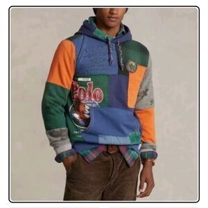 Polo by Ralph Lauren Men's Colorful Patchwork Hoodie